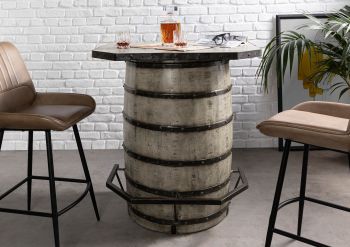 Bartisch Mango 90x75x103 grau lackiert HEAVY INDUSTRY#158