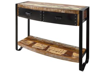 Konsolentisch Altholz 105x35x80 mehrfarbig lackiert INDUSTRIAL #08