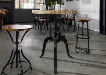 Tisch Altholz 75x75x75 mehrfarbig lackiert INDUSTRIAL #21