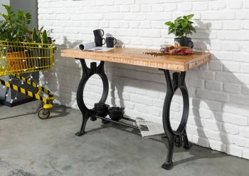 Konsolentisch Altholz 120x40x76 lackiert INDUSTRIAL #36