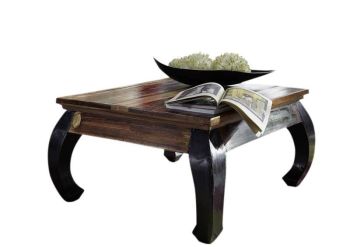 Couchtisch Altholz 80x80x45 mehrfarbig lackiert NATURE OF SPIRIT #71