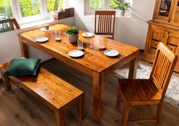 Esstisch Akazie 100x90x76 honig lackiert OXFORD #32