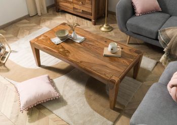 Couchtisch Sheesham 120x60x40 braun lackiert ANCONA #101