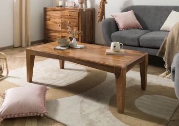 Couchtisch Sheesham 120x60x40 braun lackiert ANCONA #101