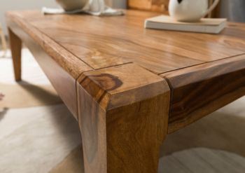 Couchtisch Sheesham 120x60x40 braun lackiert ANCONA #101