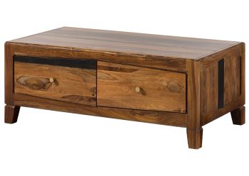 Couchtisch Sheesham 115x60x45 dunkelbraun lackiert ANCONA #202