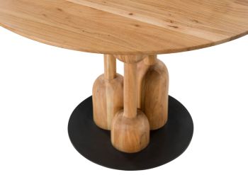 Esstisch rund Akazie 115x115x76 natur lackiert NARA