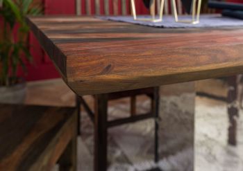 Esstisch Sheesham 200x100x76 grau geölt TAMBORA #422