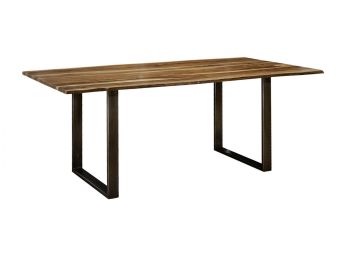 Baumtisch Sheesham 160x90x78 noble unique lackiert Plattenstärke 2,5 cm FREEFORM #242