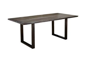 Baumtisch Sheesham 160x90x78 smoked oak lackiert Plattenstärke 3,5cm FREEFORM #0105