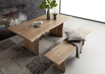 Baumtisch Akazie 160x100x76 natur lackiert PURE ACACIA #113