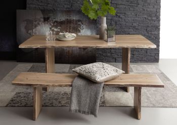 Baumtisch Akazie 160x100x76 natur lackiert PURE ACACIA #113
