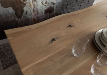 Baumtisch Akazie 160x100x76 natur lackiert PURE ACACIA #113