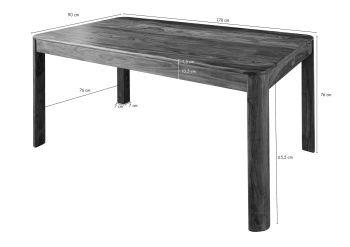 Esstisch Sheesham 178x90x76 smoked cherry gebeizt TORONTO #126