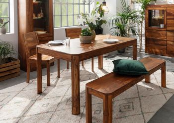 Esstisch Sheesham 160x90x76 walnuss gewachst TORONTO #224