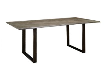 Baumtisch Sheesham 180x90x78 smoked oak lackiert Plattenstärke 2,5cm FREEFORM #0101