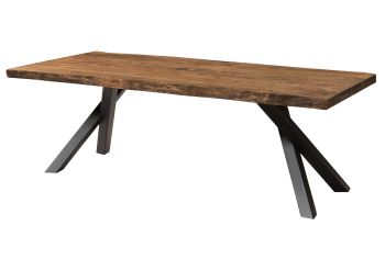 Baumtisch Sheesham 200x100x76 natur gebeizt / A-Gestell anthrazit matt FREEFORM 5