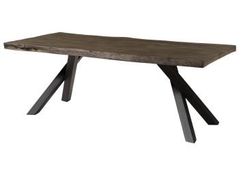 Baumtisch Mango 180x90x76 grau lackiert / A-Gestell anthrazit matt FREEFORM 5