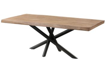 Baumtisch Mango 180x90x76 beige lackiert / Mikado-Beine anthrazit matt FREEFORM 5