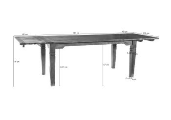 Esstisch mit Ansteckplatten Akazie 200-240/280x100x76 honig lackiert OXFORD #0123