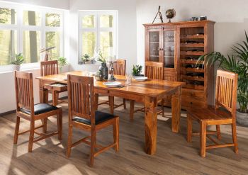 Esstisch Akazie 200x100x76 honig lackiert OXFORD #0606