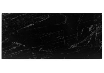 Esstisch 200x100x76 Marmor schwarz / Kreuzgestell Eisen schwarz BARCELONA #412