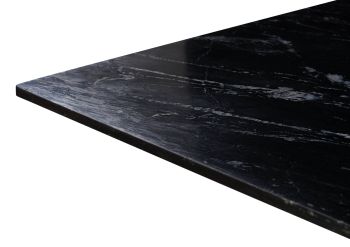 Esstisch 200x100x76 Marmor schwarz / Kreuzgestell Eisen schwarz BARCELONA #412