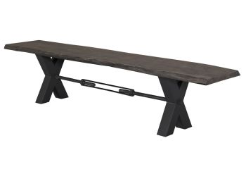 Bank Akazie 200x38x46 grau lackiert IRON LABEL #147