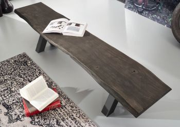 Bank Akazie 200x38x46 grau lackiert IRON LABEL #147