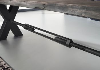 Bank Akazie 200x38x46 grau lackiert IRON LABEL #147