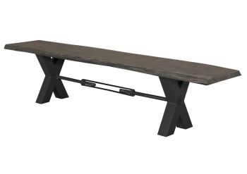 Bank Akazie 200x38x46 grau lackiert IRON LABEL #147
