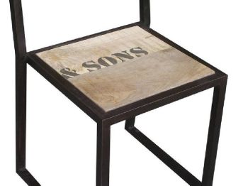 Stuhl Mango 45x46x92 natur bedruckt FACTORY #109, 2er Set