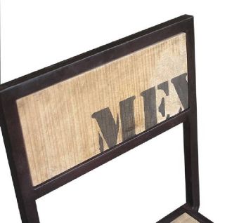 Stuhl Mango 45x46x92 natur bedruckt FACTORY #109, 2er Set