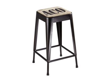 Hocker Mango 35x35x60 natur bedruckt FACTORY #29