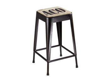 Hocker Mango 35x35x60 natur bedruckt FACTORY #29