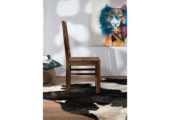 Stuhl Sheesham 45x45x100 smoked cherry gebeizt TORONTO #131