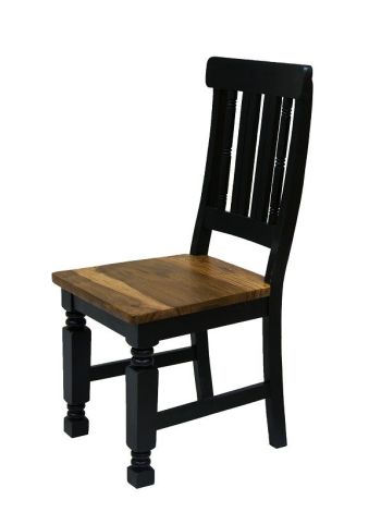 Stuhl Sheesham 45x45x98 schwarz/braun lackiert NEW BOSTON #120, 2er Set