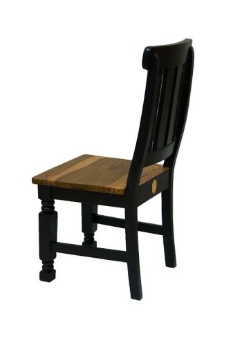 Stuhl Sheesham 45x45x98 schwarz/braun lackiert NEW BOSTON #120, 2er Set