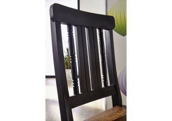 Stuhl Sheesham 45x45x98 schwarz/braun lackiert NEW BOSTON #120