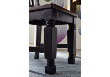 Stuhl Sheesham 45x45x98 schwarz/braun lackiert NEW BOSTON #120