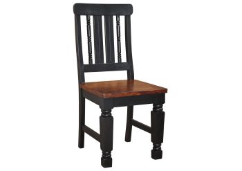 Stuhl Sheesham 45x45x98 schwarz/braun lackiert NEW BOSTON #120