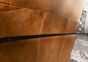 Sessel Echtleder 64x76x83 cognac IRON LABEL #13