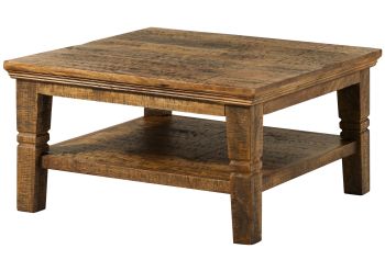 Couchtisch Mango 85x85x45 dunkelbraun geölt RODEZ #122