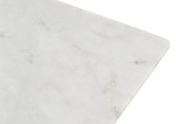 Couchtisch 120x60x45 Marmor weiß / Kreuzgestell Eisen Antik Grau BARCELONA #304
