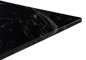 Couchtisch 120x60x45 Marmor schwarz / Kreuzgestell Eisen schwarz BARCELONA #414