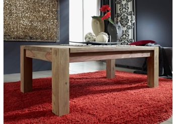 Couchtisch Sheesham 120x70x45  grau geölt NATURE GREY #09