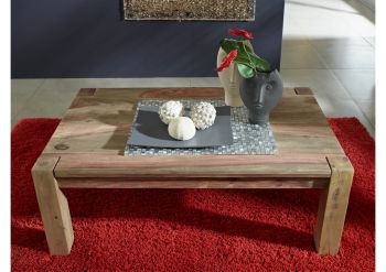Couchtisch Sheesham 120x70x45  grau geölt NATURE GREY #09