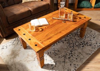 Couchtisch Akazie 135x75x40 honig lackiert OXFORD #0429