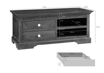 TV-Board Akazie 115x48x50 honig lackiert OXFORD #0317