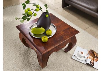 Couchtisch Akazie 60x60x40 nougat lackiert OPIUM #612